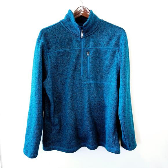 Merona Size Large Polyester Bluish Green Long-Sleeved Womens Pullover Sweatshirt - Picture 3 of 16